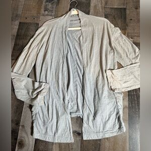 James Perse Open Cardigan‎ Gray Slub Knit Coastal Minimalist Layer 4
